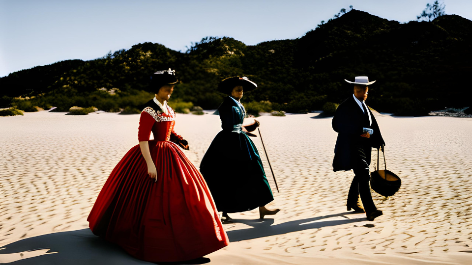 picture of spanish people walking america coast