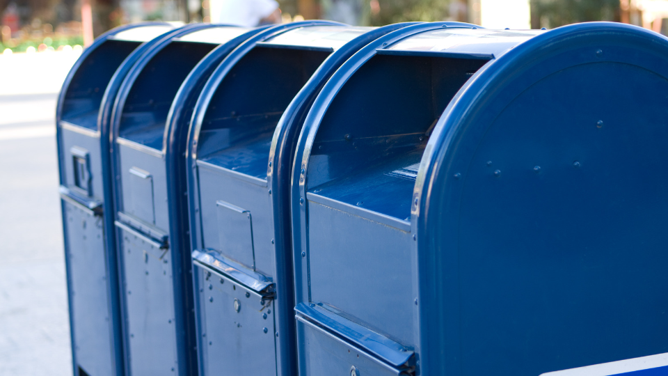 a picture of mailboxes