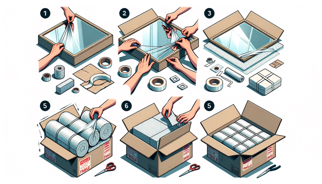 Step-by-step guide to packing a mirror for moving